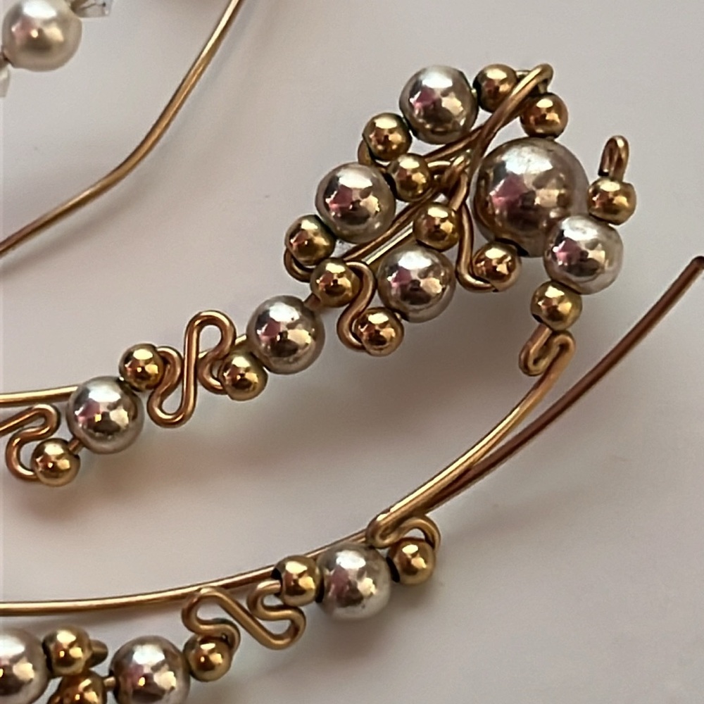 Vintage Gold Ear Climbers View 3